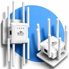 Repetidor E Roteador Wifi 300 Mbps Com 8 Antenas Amplificador De Sinal Wireless De Longo Alcance Potente