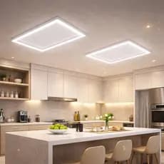 Painel Plafon LED Retangular Sobrepor 48W Luminária De Teto Slim Branca Frio 6500K Cozinha Escritório Econômica Top