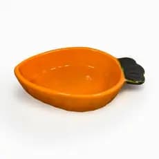 Bowl Decorado Em Cenoura 350ml Feito De Cerâmica Para Doce Petiscos Coelho