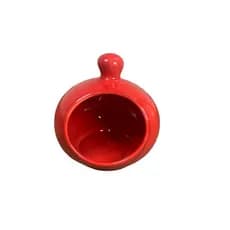 Alheiro 2ª LINHA Com DEFEITOS Estéticos Vermelho Porta Alho de Cerâmica Para Cozinha