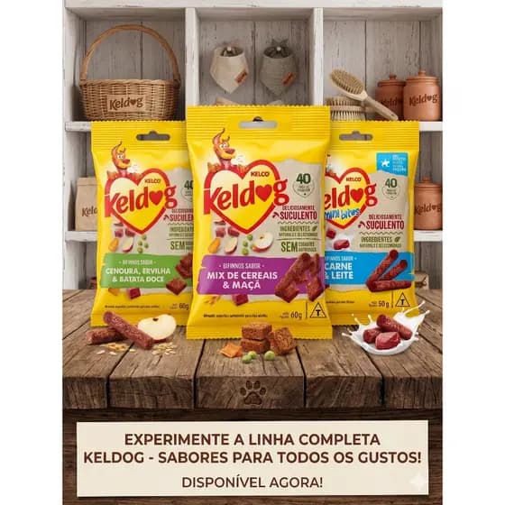 Combo 3 Unidades Petiscos Keldog Sabore, escolha sua preferencia