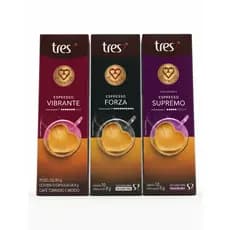 Combo Experiência Café Três Corações - 30 Cápsulas (Forza, Vibrante, Supremo)