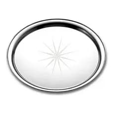 Bandeja Travessa Garçom Redonda 40 Cm Aço Inox Restaurante