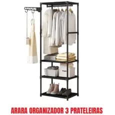 Arara Cabideiro Portátil Estante Organizador..
