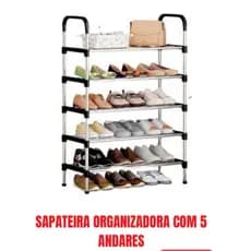 Rack Sapateira Inox 5 Prateleiras 15 Pares.