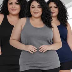Regata Plus Size Feminina Dry Fit Para Academia Basica Cores do Verão Confortavel