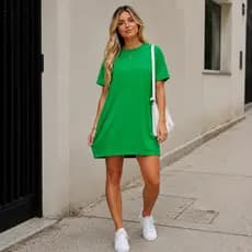 Vestido Camisetão 100% Algodão Feminino Confortável Leve Verão Blusão