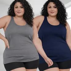 Blusa Blusinha Regata Dry Fit feminina Plus Size Academia Treino Corrida Musculação Tapa Bumbum