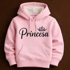 Moletom Infantil Feminino Menina Princess Canguru Flanelado Premium