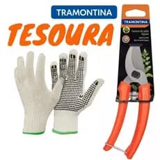 Tesoura Para Poda e Jardinagem Tramontina Bypass Com Luva De Algodão