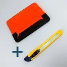 Espátula Feltro Profissional Kit Instalação Papel de Parede Adesivo e Vinil + Estilete
