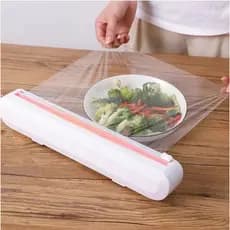 Cortador De Plástico Filme PVC Suporte Ajustável Dispensor de Filme Descartável  Aderente Selador Comida Cozinha