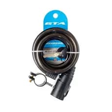 Cadeado Trava Corrente GTA 12mmx1000mm Grosso Com Suporte e 2 Chaves P/ Bike Moto Estepe