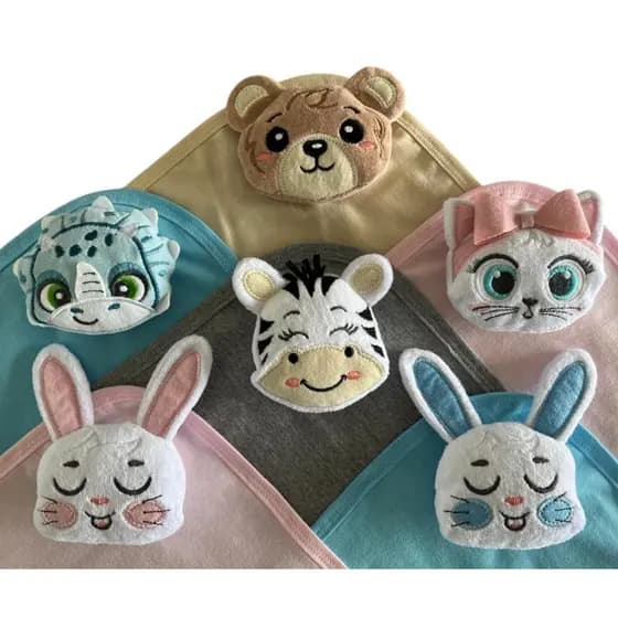 Naninha com Prendedor de Chupeta Paninho 100% algodão bichinho de plush Antialérgico para Bebê