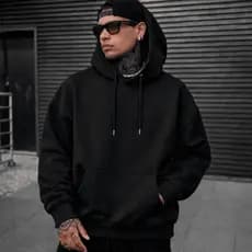 Blusa de Moletom Masculino Liso Canguru Streetwear Lançamento 2024 Envio Imediato