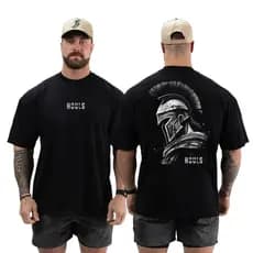 Camiseta Oversized Spartano Musculação Grande Algodão Streetwear Treino Academia