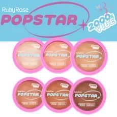 Lançamento Pó Compacto Fancy Face Popstar - Ruby Rose Alta Cobertura Maquiagem Anos 2000