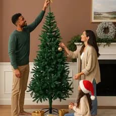 Árvore de Natal Pinheiro 210cm 1100 Galhos Fácil de Montar