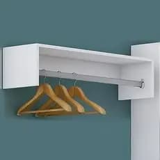 Cabideiro, Organizador/ Arara com Apoio Para Bolsas e Sapatos/ Decoração, Branco Tx Envio Imediato