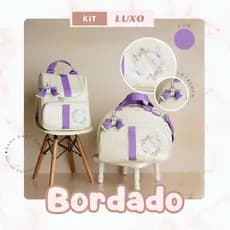 kit Maternidade 2 Peças Luxo Impermeável Menino Menina Mamãe Bebê/ BORBOLETA E SAFARI
