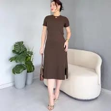 Vestido Midi Malha de 100% Algodão