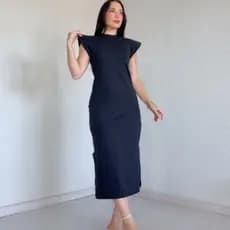 Vestido Midi Muscle Tee Malha Premium 100% Algodão - Confortável