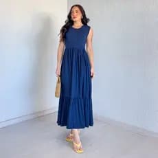 Vestido Feminino Longo Cavado  Viscolycra Premium