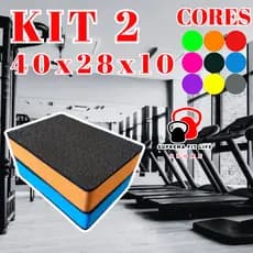 STEP ACADEMIA KIT 2 40x28x10CM  EVA FITNESS AEROBICO CROSSFIT