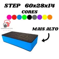 STEP ACADEMIA 60x28x14CM EVA  FITNESS EVA ESPORTE TREINOS CROSSFIT