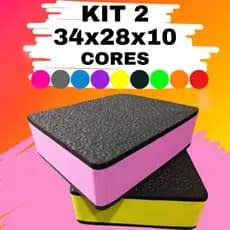 STEP ACADEMIA KIT 2 34x28x10CM FITNESS EVA ESPORTE  CROSSFIT