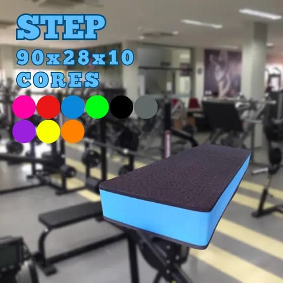 STEP ACADEMIA 90x28x10CM EVA FITNESS ESPORTE CROSSFIT AEROBICO