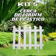 KIT 5 CERCA PARA JARDIM DECORATIVA DE PLÁSTICO