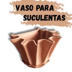 Vaso Ondulado para Suculentas com Reservatório de Água parede plantas