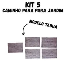 Caminhos para Jardim piso kit 5 Modelo Tábua Decorativa ecológico
