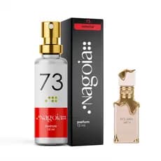 Perfume feminino árabe Nagoia 73 de 15ml - Eclaire o Bianco Latte árabe de Alta Fixação - Caramelo