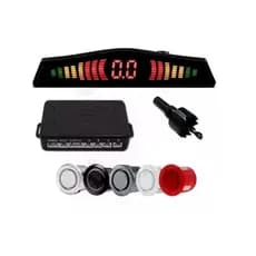 Kit Sensor de Estacionamento Traseiro 4 Sensores + Display Digital e Alerta Sonoro – Carro Auto SUV- Escolha sua cor