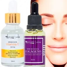 Sérum Clareador de Machas / Rugas/ Estrias + Sérum Colágeno Pele Macia /Veludo