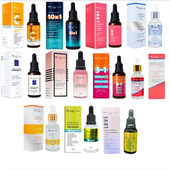 Sérum Facial Max Love AntiRugas (1UN) Rosa Mosqueta/ Vitamina C/ 3em1/ Olheiras/ Clareador