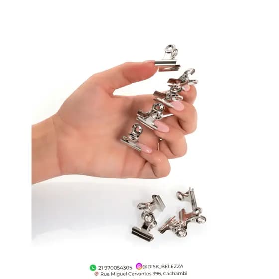 Kit 6 Presilhas de curvatura para alongamento de unhas