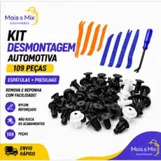 Kit Espátulas Nylon Automotivas + 100 Presilhas Universal Forro Porta Painel Parachoque 109 Peças