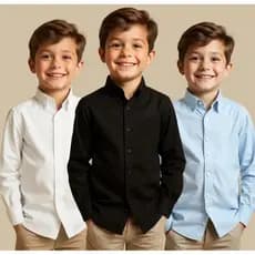 Camisa Infantil Premium Não Amarrota Passa Fácil Confortável