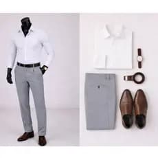 Kit Camisa Social Masculina e Calça Social Reta Tradicional Premium Tam 36 Ao 50