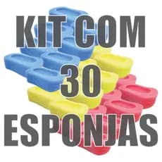 KIT COM 30 ESPONJAS BUCHA DE ESPUMA PARA BANHO MODELO SABONETEIRA COLORS 120X80X35MM ESPONFLORA