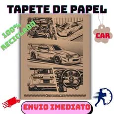 TAPETE DE PAPEL RECICLADO P/LAVA RÁPIDO CARRO TOYOTA SUPRA 40x47CM PACOTE COM 4 QUILOS