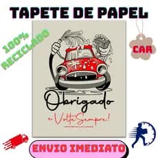 TAPETE DE PAPEL RECICLADO P/LAVA RÁPIDO CARRO NA DUCHA VOLTE SEMPRE 40x50CM PACOTE COM 4 QUILOS