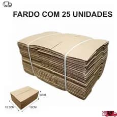 CAIXA DE PAPELÃO PEQUENA 15x10,5x6CM FARDO COM 25 UNIDADES