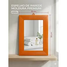 ESPELHO EMOLDURADO RETANGULAR LARANJINHA Nº16 16X23CM