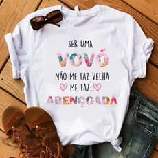Camiseta feminina estampa vovó abençoada
