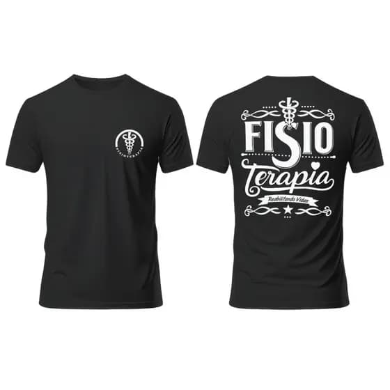 Camiseta camisa estampada profissão fisioterapia