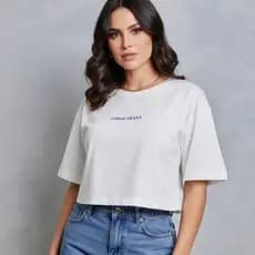 Cropped Copacabana Feminino – Frente e Costas / Estilo Praia Carioca – Malha 100% Algodão